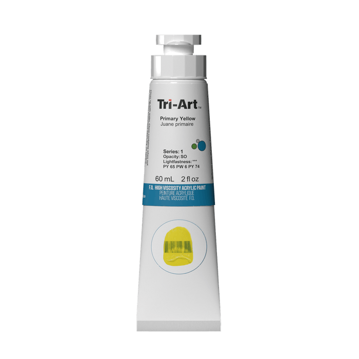 Tri-Art High Viscosity Acrylic Primary Yellow 60ml S1