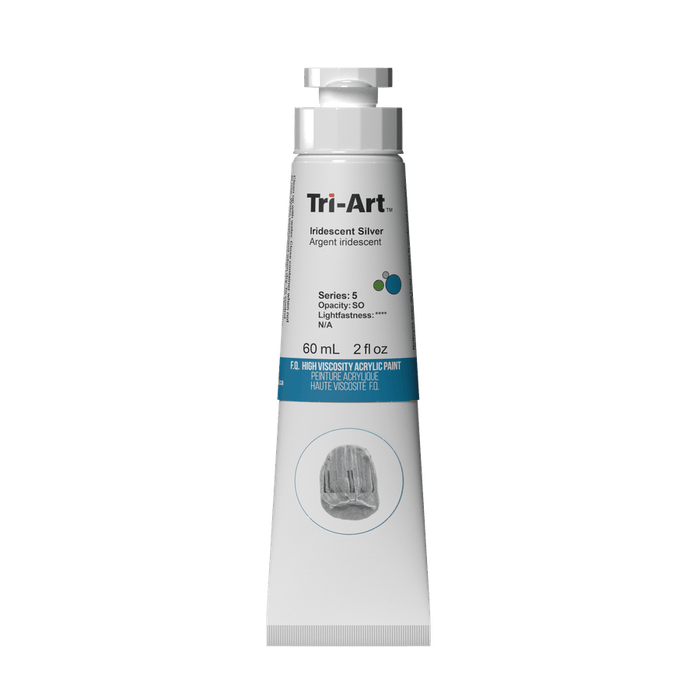 Tri-Art High Viscosity Acrylic Iridescent Silver 60ml S5