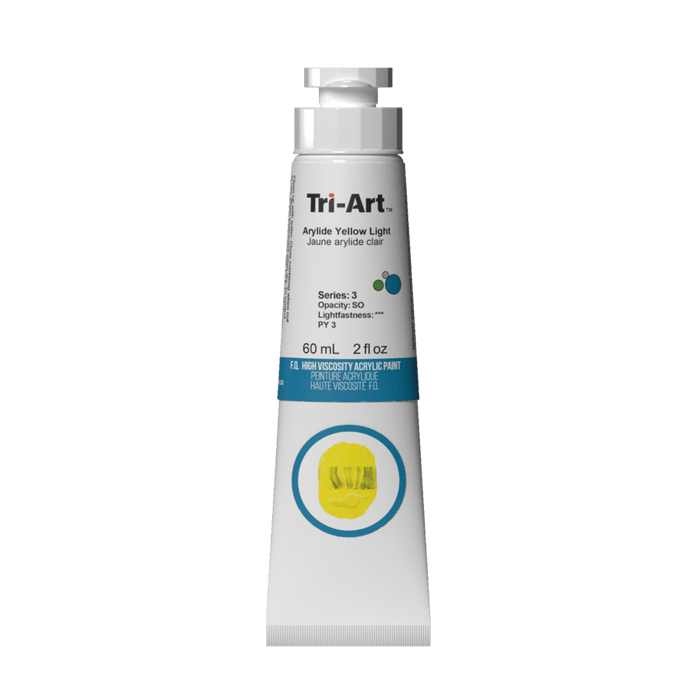 Tri-Art High Viscosity Acrylic Arylide Yellow Light 60ml S3