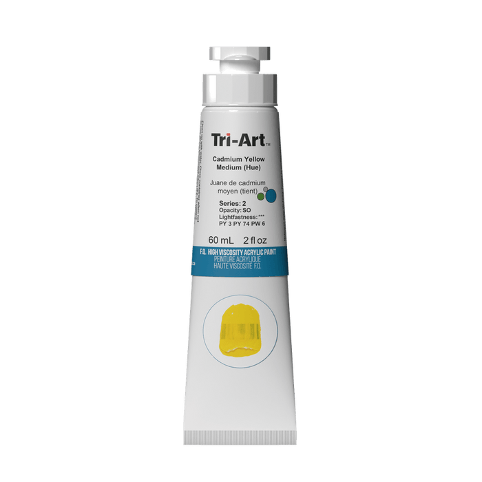 Tri-Art High Viscosity Acrylic Cadmium Yellow Medium (Hue) 60ml S3