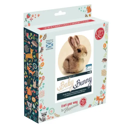 [5060347381847] Baby Bunny Needle Felting Craft Kit **ND**