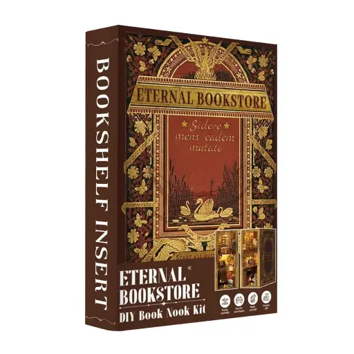 [810101581021] DIY Book Nook Kit: Eternal Bookstore w/ Dust Cover **ND**